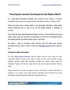 Three speed learning techniques for the modern world 