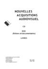 Nouveautés, Section audiovisuel, septembre 2011