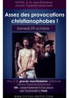 Affiche manifestation contre la christianophobie