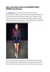 New York Fashion Week: ALEXANDER WANG SPRING 2012 Runway