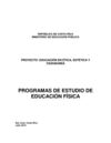 Programa de Educación Física (Ética, estética y ciudadanía).