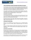 Three Accelerated Learning Techniques that Works for Anyone