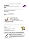 ELEMENTS OF A BOOK REVIEW