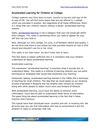 Accelerated Learning for Children at College