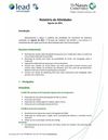 Relatório de Atividades Agosto de 2011
