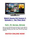 Free Watch Gossip Girl Season 5 Episode 1 Yes Then Zero