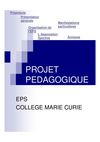 PROJET PEDAGOGIQUE D'EPS DU COLLEGE MARIE CURIE / ETAMPES - 2011 / 2012