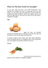 What Are The Best Foods For Eyesight?