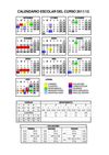 Calendario escolar curso 2011-2012