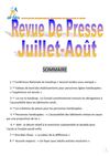 Revue de Presse ARTES (Juillet - Aout 2001)