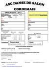fiche inscription danse 2011 2012