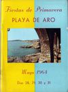 PROGRAMA FIESTA DE PRIMAVERA 1964 PLAYA DE ARO