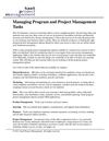 Managing Program and Project Management 