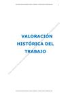 Valoración histórica del trabajo