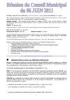 conseil municipal du 6 juin 2011