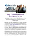 Basic E-Commerce Website Development Service
