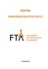 Edital do Vestibular FTA - Macapá 2012.1