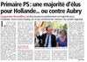 Primaire PS: une majorité d’élus pour Hollande... ou contre Aubry