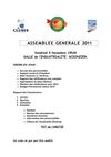 Ordre du jour de l'AG 2011