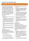 Clear and Large Print - Sensory Therapy Gardens Fact Sheet