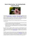 How to Stop Snoring