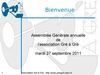 Diaporama de l'assemblée générale 2011