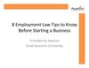 8 Employment Law Tips to know before starting a business