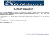 Linear Equation
