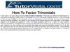 How to Factor Trinomials