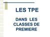 méthodologie TPE