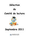 Comité de lecture septembre 2011