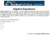 Algebra Equations