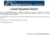 Linear Equation Solver