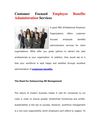 Customer Focused Employee Benefits Administration Services