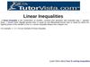 Linear Inequalities
