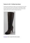 Fashion for 2011: Fall Must Have Boots
