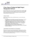 5 Easy Steps to Finding the Right Project Management Software