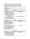 TEMA: Desarrollo Tecnológico, integración tecnología-ciencia