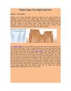 Paper bags: its origin and now