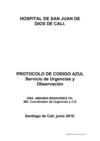 PROTOCOLO CODIGO AZUL HOSPITAL SAN JUAN DE DIOS CALI