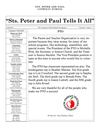 "Sts. Peter and Paul Tells It All" School Newspaper - Vol. 5, Issue 1