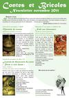 Newsletter de Contes et Bricoles - novembre 2011