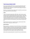 Tips to Improve Website Traffic?