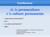 Conférence sur la permaculture