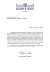 Carta de apoyo de la presidenta del Parlamento Andaluz