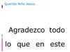 Querido Niño Jesús (I)