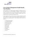 Can a Project Management Toolkit Benefit Your Business