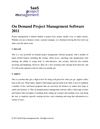 On Demand Project Management Software 2011