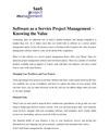 Software as a Service Project Management