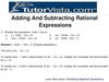adding and subtracting rational expressions